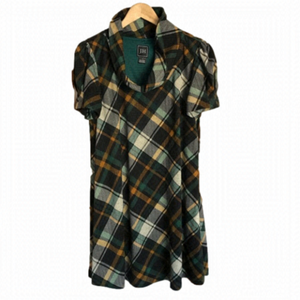 JH plaid dress, women’s size large.  Green plaid/ tartan.